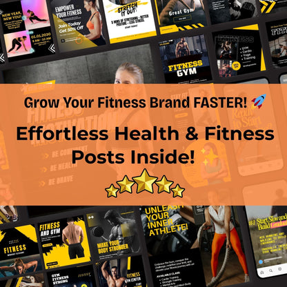 300+ Health and Fitness Canva Templates to Grow Your Instagram – Just Edit & Post! 🏋️🚀