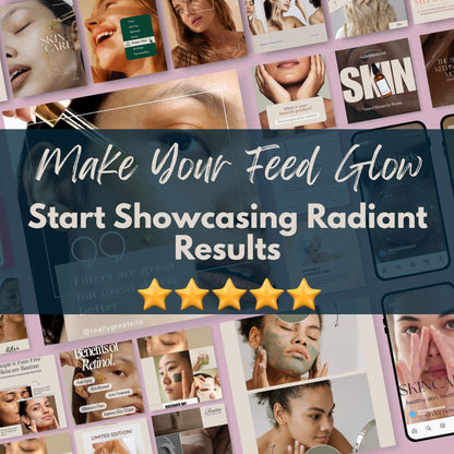 200+ Aesthetic Skincare Instagram Templates – PLR Bundle for Estheticians 💆‍♀️💅