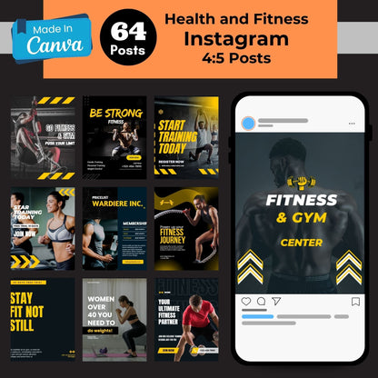 300+ Health and Fitness Canva Templates to Grow Your Instagram – Just Edit & Post! 🏋️🚀