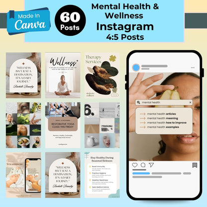 380+ Instagram Templates to Grow Your Health & Wellness Brand – Just Edit & Post! 🌼