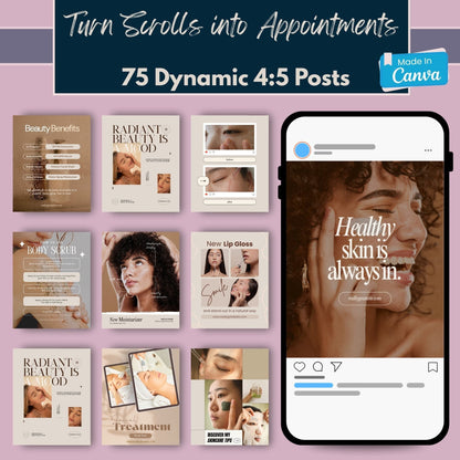 200+ Aesthetic Skincare Instagram Templates – PLR Bundle for Estheticians 💆‍♀️💅