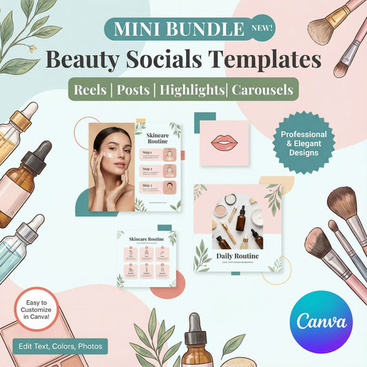 80+ Aesthetic Skincare Starter Pack: Essential Instagram Templates for Estheticians (Reels, Posts, Highlights, Carousels)