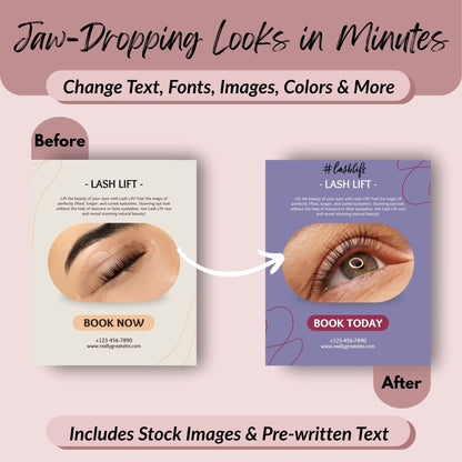 110+ Makeup Artist Content Starter Pack: Essential Instagram Templates for MUAs (Posts, Stories, Carousels & Highlights)