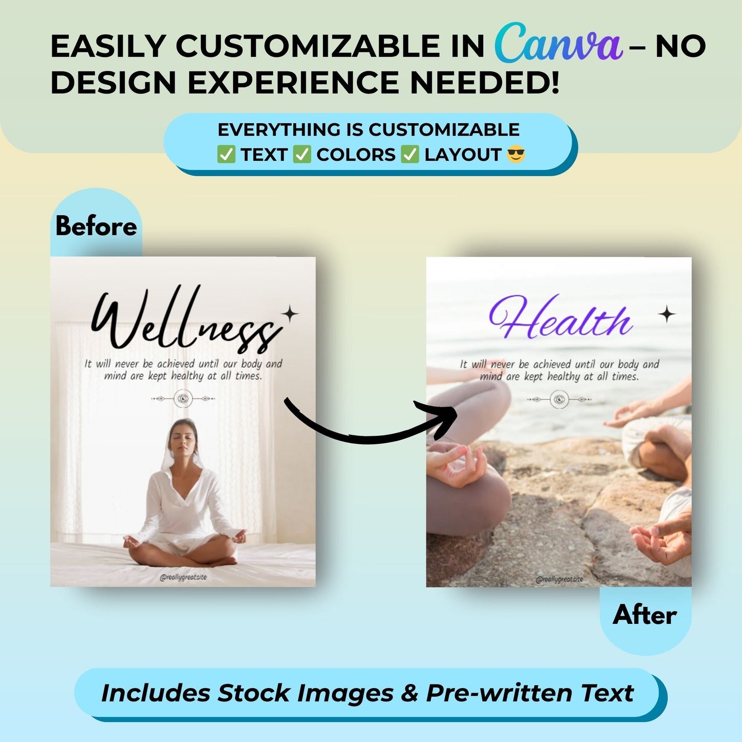 380+ Instagram Templates to Grow Your Health & Wellness Brand – Just Edit & Post! 🌼