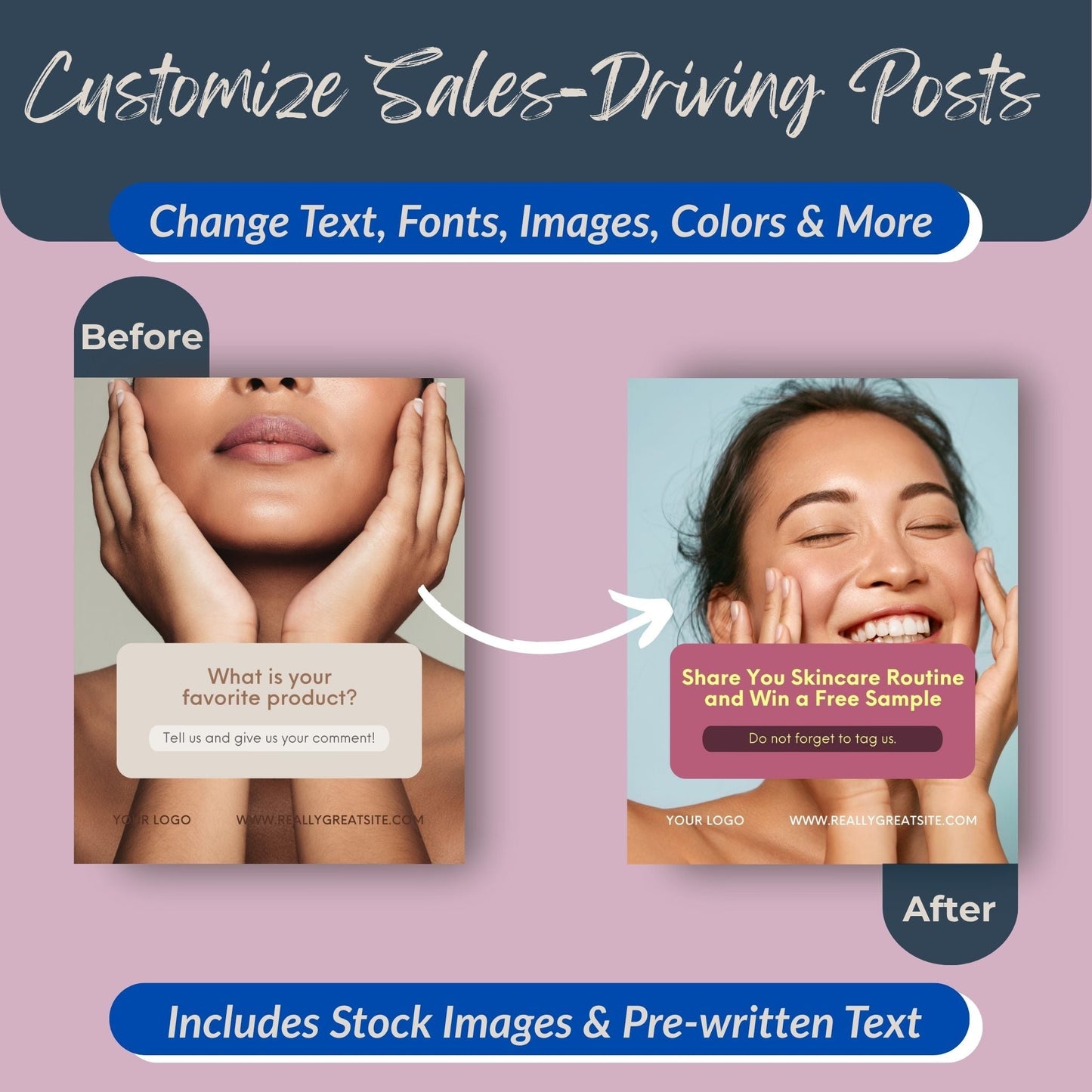 200+ Aesthetic Skincare Instagram Templates – PLR Bundle for Estheticians 💆‍♀️💅