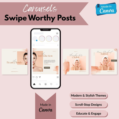 250+ PLR Makeup Artist Instagram Canva Templates | Editable Posts, Stories, Carousels, Highlight Icons, Social Media Content for MUAs 💄
