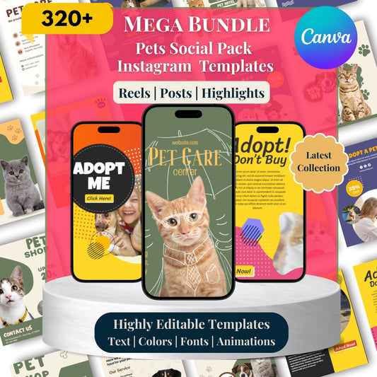 Grab 320+ Ready to Post Instagram Templates Today - Unleash Your Pet Brand! 🐶
