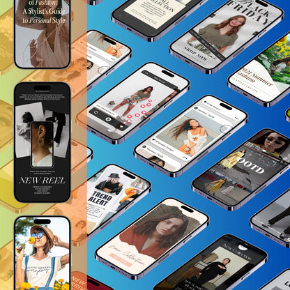 PLR Fashion Instagram Canva Templates | 135+ Editable Posts for New Arrivals, Sales, Collections, & More | Aesthetic Feed in Warm Hues