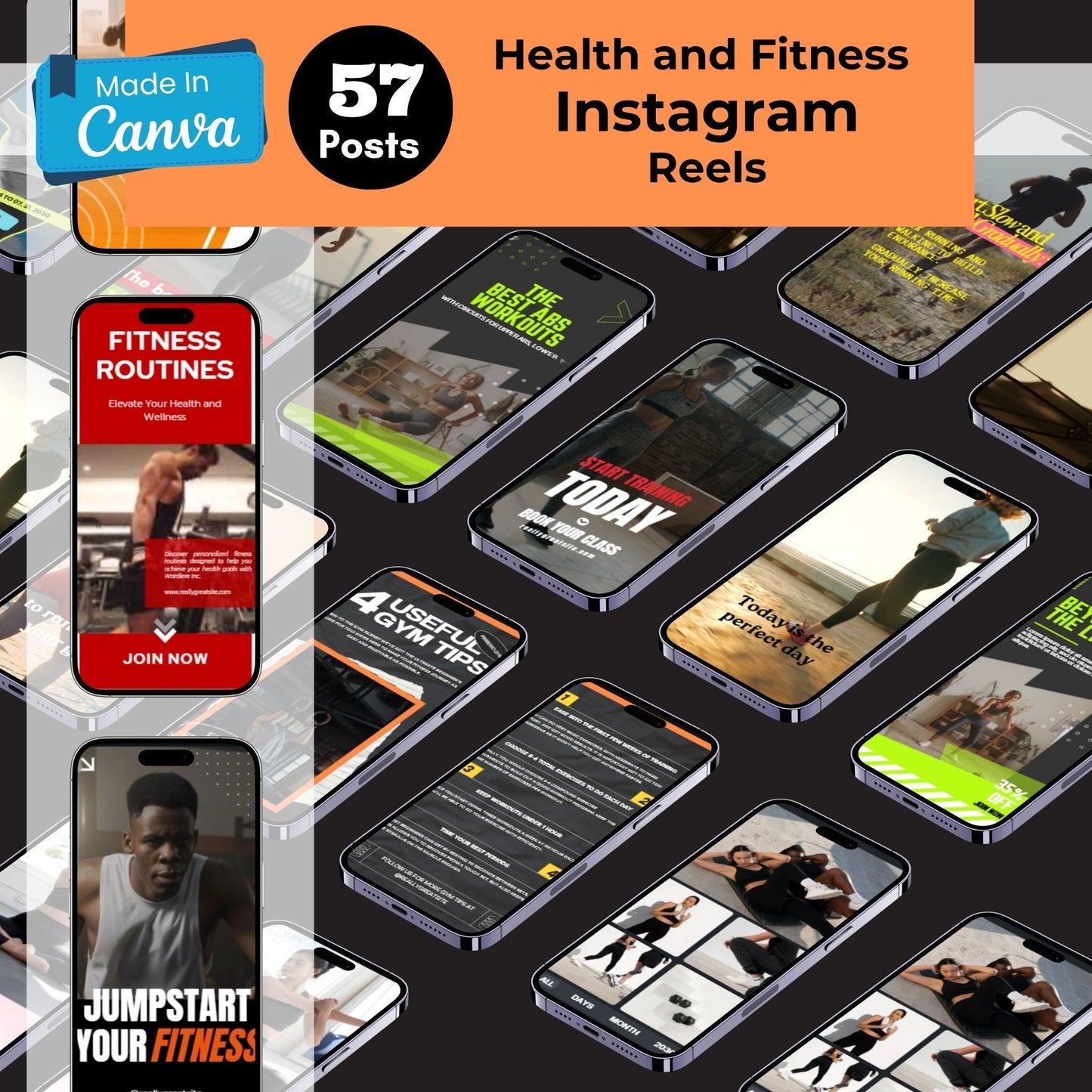 300+ Health and Fitness Canva Templates to Grow Your Instagram – Just Edit & Post! 🏋️🚀