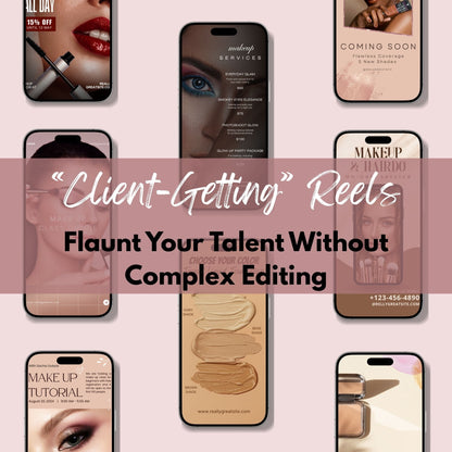 250+ PLR Makeup Artist Instagram Canva Templates | Editable Posts, Stories, Carousels, Highlight Icons, Social Media Content for MUAs 💄