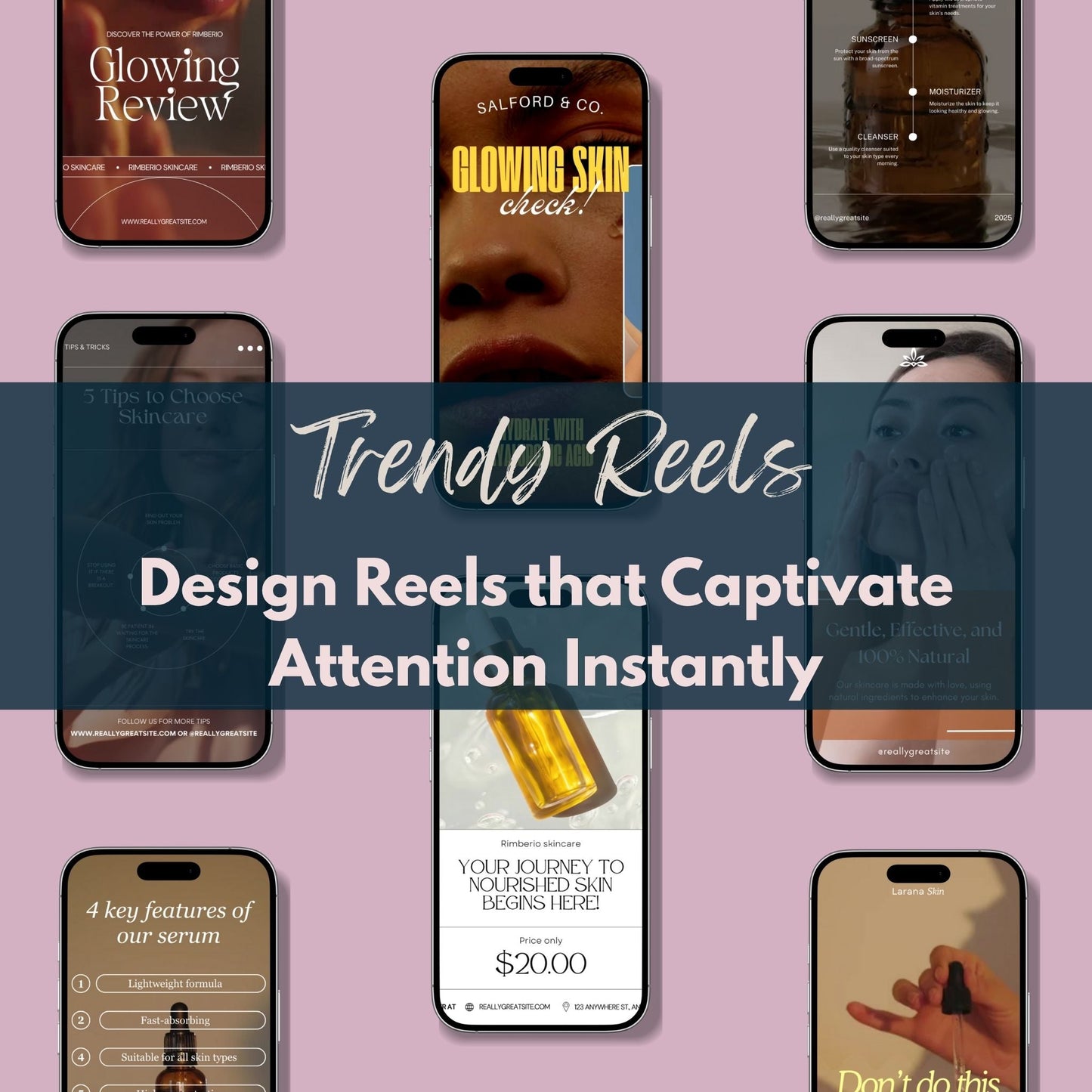 200+ Aesthetic Skincare Instagram Templates – PLR Bundle for Estheticians 💆‍♀️💅